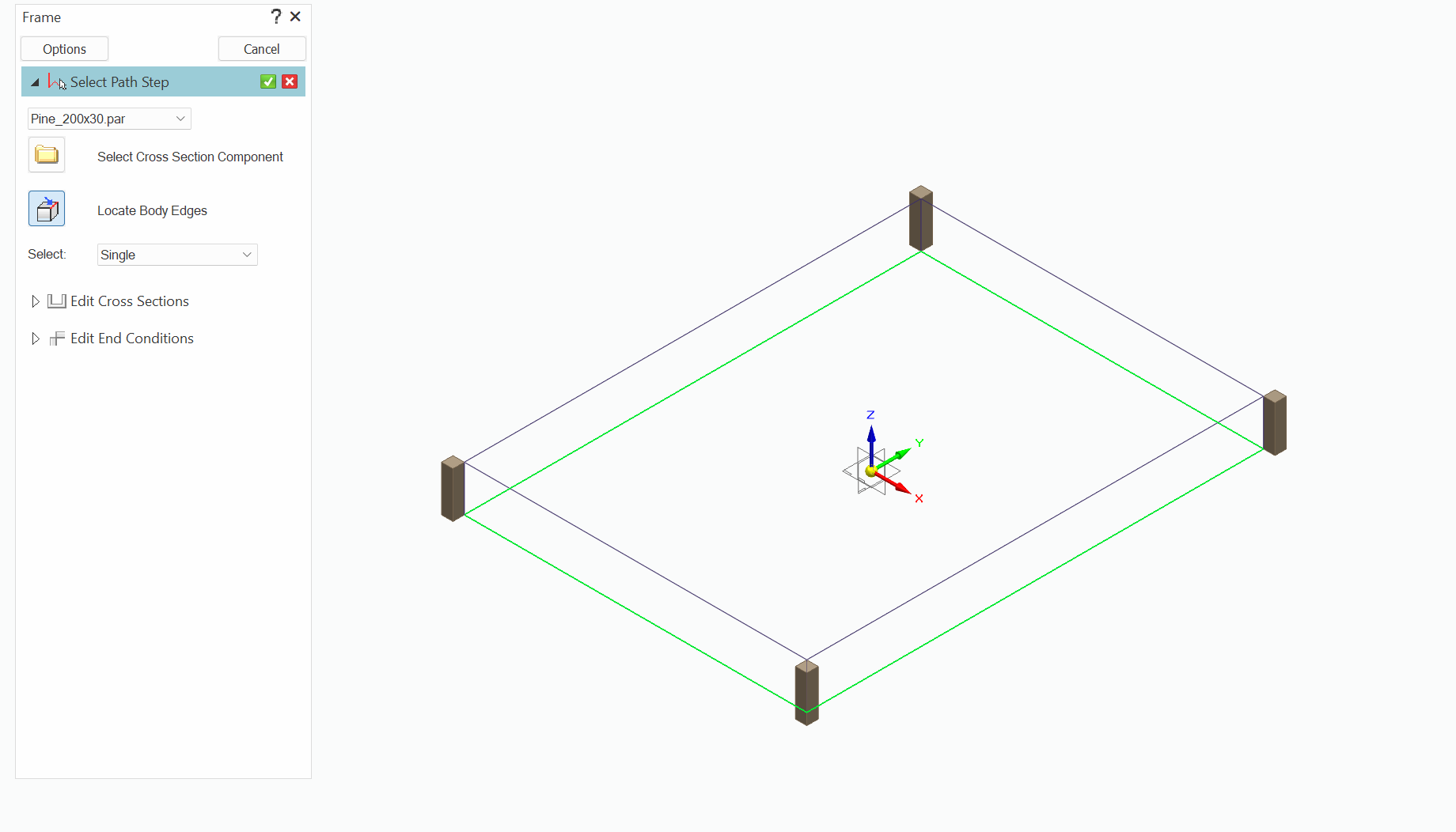 Selecting edges for sides
