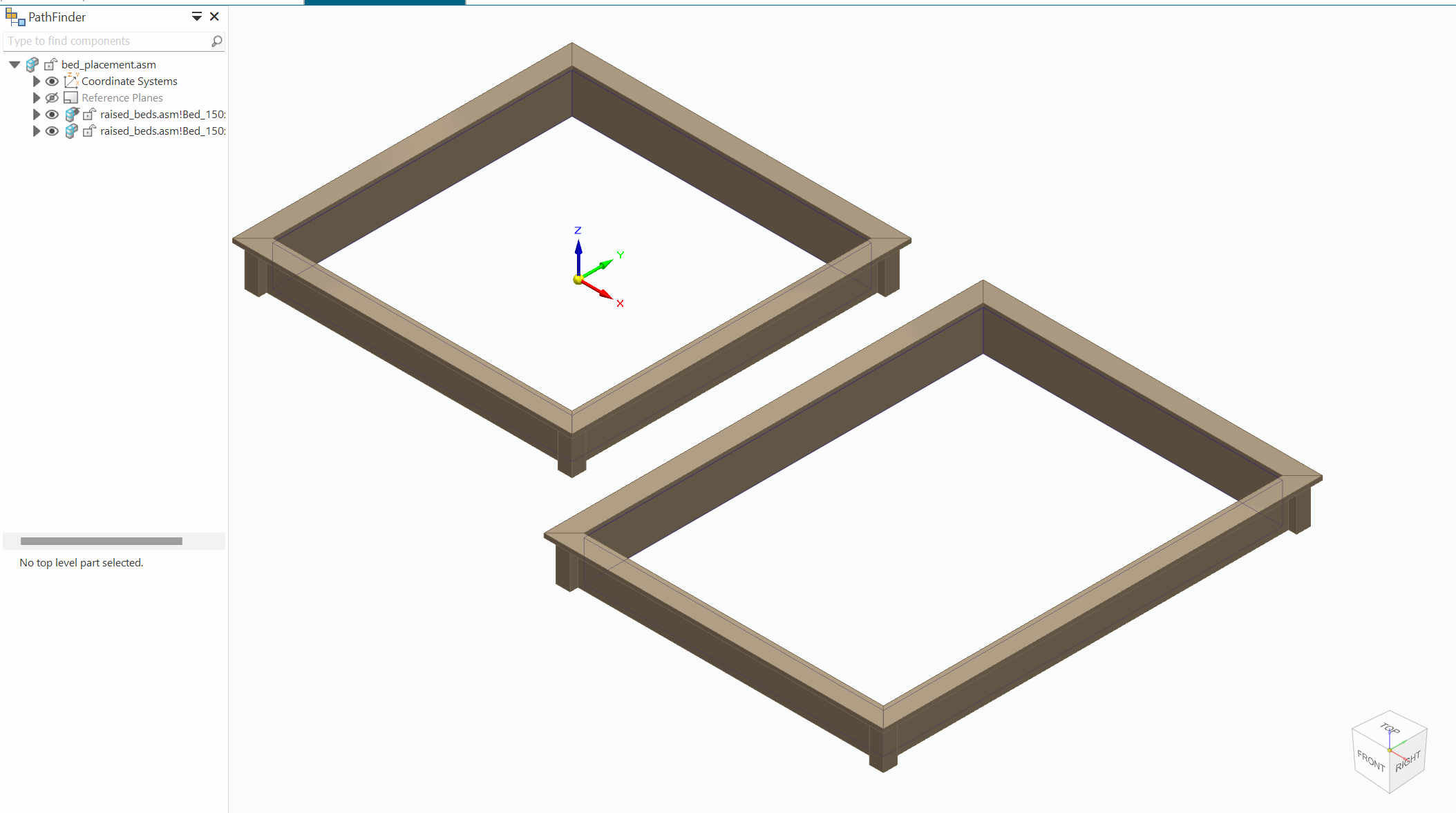 Two raised bed variants